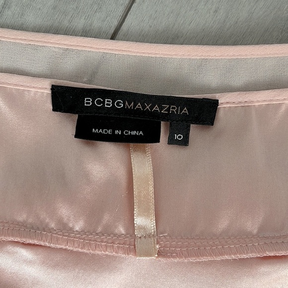 BCBGMaxAzria 100% Silk Dress Antique Blush - Picture 10 of 12